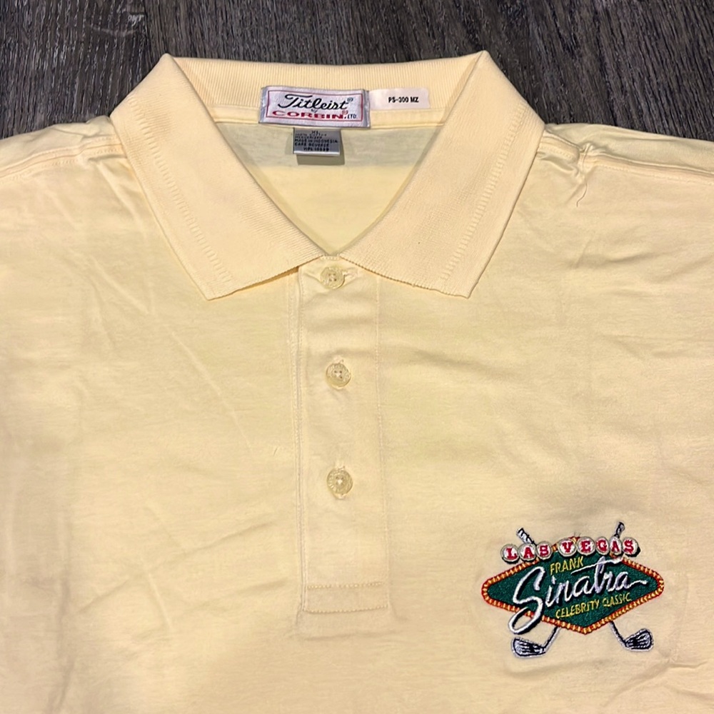 Las Vegas Frank Sinatra celebrity classic short sleeve polo. Vintage. Brand new